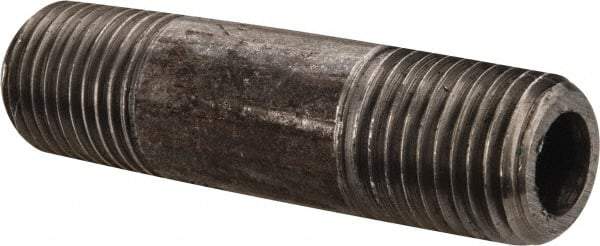 Value Collection - Schedule 80, 1/4" Diam x 2" Long Black Pipe Nipple - Threaded - Best Tool & Supply