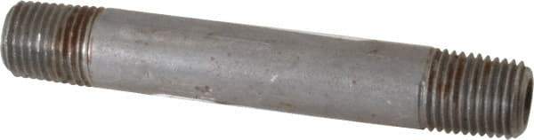 Value Collection - Schedule 80, 1/4" Diam x 3-1/2" Long Black Pipe Nipple - Threaded - Best Tool & Supply