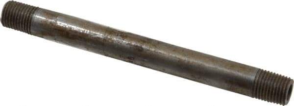 Value Collection - Schedule 80, 1/4" Diam x 5-1/2" Long Black Pipe Nipple - Threaded - Best Tool & Supply