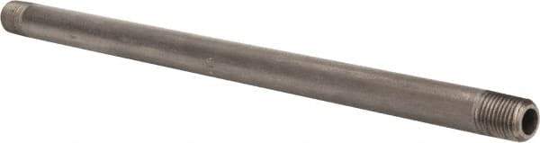 Value Collection - Schedule 80, 1/4" Diam x 10" Long Black Pipe Nipple - Threaded - Best Tool & Supply