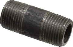 Value Collection - Schedule 80, 3/8" Diam x 1-1/2" Long Black Pipe Nipple - Threaded - Best Tool & Supply