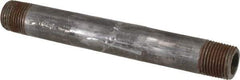 Value Collection - Schedule 80, 3/8" Diam x 5" Long Black Pipe Nipple - Threaded - Best Tool & Supply