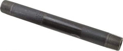 Value Collection - Schedule 80, 3/8" Diam x 6" Long Black Pipe Nipple - Threaded - Best Tool & Supply