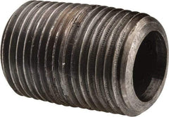 Value Collection - Schedule 80, 1/2" Diam Black Pipe Nipple - Threaded - Best Tool & Supply