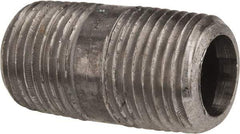 Value Collection - Schedule 80, 1/2" Diam x 1-1/2" Long Black Pipe Nipple - Threaded - Best Tool & Supply