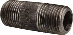 Value Collection - Schedule 80, 1/2" Diam x 2" Long Black Pipe Nipple - Threaded - Best Tool & Supply