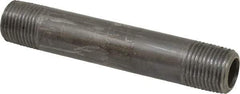 Value Collection - Schedule 80, 1/2" Diam x 4-1/2" Long Black Pipe Nipple - Threaded - Best Tool & Supply