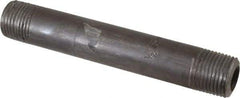 Value Collection - Schedule 80, 1/2" Diam x 5" Long Black Pipe Nipple - Threaded - Best Tool & Supply