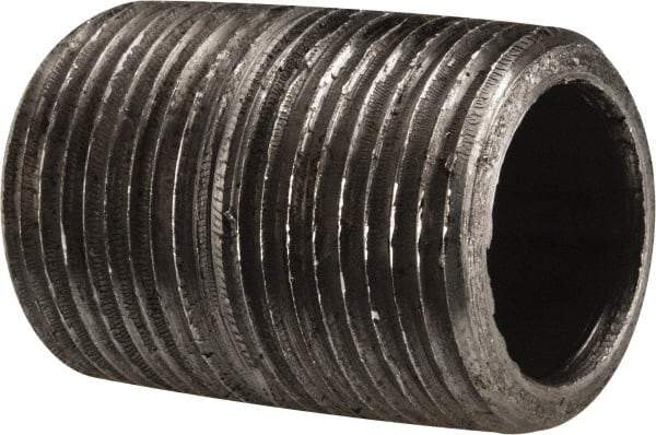 Value Collection - Schedule 80, 3/4" Diam Black Pipe Nipple - Threaded - Best Tool & Supply