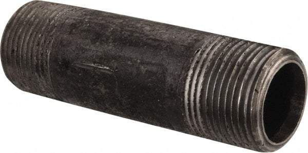 Value Collection - Schedule 80, 1" Diam x 4" Long Black Pipe Nipple - Threaded - Best Tool & Supply