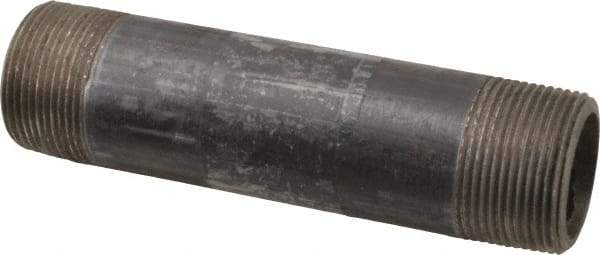 Value Collection - Schedule 80, 1-1/4" Diam x 6" Long Black Pipe Nipple - Threaded - Best Tool & Supply