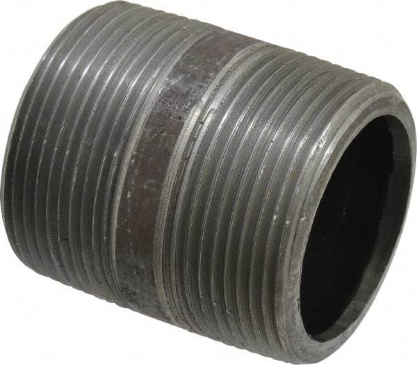 Value Collection - Schedule 80, 1-1/2" Diam x 2" Long Black Pipe Nipple - Threaded - Best Tool & Supply