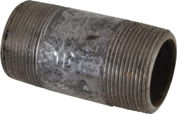 Value Collection - Schedule 80, 1-1/2" Diam x 3-1/2" Long Black Pipe Nipple - Threaded - Best Tool & Supply