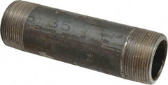 Value Collection - Schedule 80, 1-1/2" Diam x 6" Long Black Pipe Nipple - Threaded - Best Tool & Supply