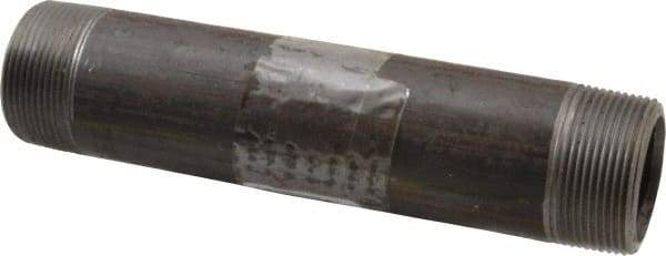 Value Collection - Schedule 80, 1-1/2" Diam x 8" Long Black Pipe Nipple - Threaded - Best Tool & Supply