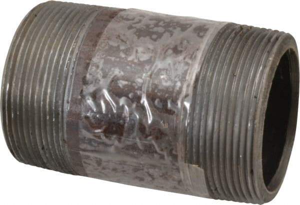 Value Collection - Schedule 80, 2" Diam x 3-1/2" Long Black Pipe Nipple - Threaded - Best Tool & Supply