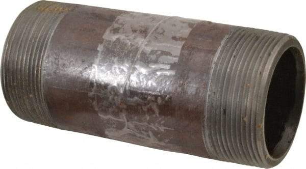 Value Collection - Schedule 80, 2" Diam x 5" Long Black Pipe Nipple - Threaded - Best Tool & Supply