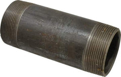 Value Collection - Schedule 80, 3" Diam x 8" Long Black Pipe Nipple - Threaded - Best Tool & Supply