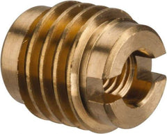 E-Z LOK - #10-32, Brass Knife Insert - 3/8" Drill, 3/8" Hole Diam, 1/2" Long, 0.6" Min Grip - Best Tool & Supply