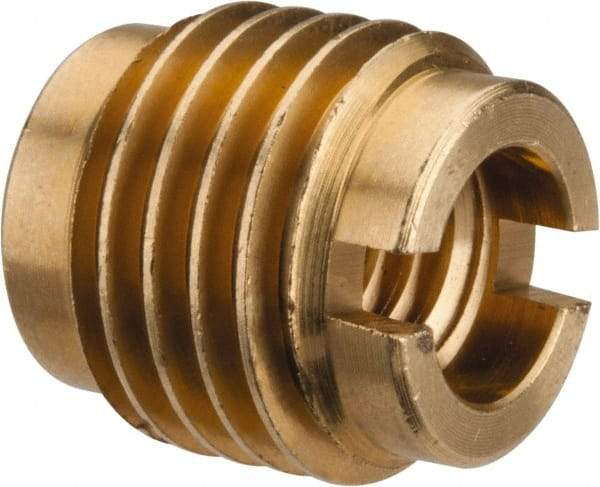 E-Z LOK - 5/16-18, Brass Knife Insert - 1/2" Drill, 1/2" Hole Diam, 5/8" Long, 3/4" Min Grip - Best Tool & Supply