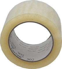 3M - 3" x 110 Yd Clear Acrylic Adhesive Sealing Tape - Polypropylene Film Backing, 1.6 mil Thick, 40 Lb Tensile Strength, Series 302 - Best Tool & Supply