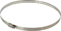 EVER-TITE Coupling Products - SAE Size 152, 2-1/2 to 10" Diam, Stainless Steel Worm Drive Clamp - 9/16" Wide, Material Grade 304 - Best Tool & Supply