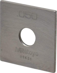 Mitutoyo - 0.05" Square Steel Gage Block - Accuracy Grade 0, Includes Certificate of Inspection - Best Tool & Supply