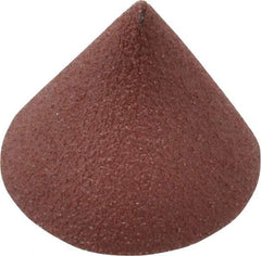 Superior Abrasives - 3/4" Diam 120 Grit 60° Included Angle Cone Center Lap - Aluminum Oxide, Fine Grade, Lock Nut Mount - Best Tool & Supply