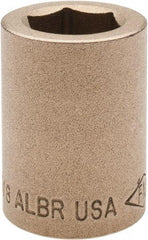 Ampco - 5/8", 1/2" Drive, Standard Hand Socket - 6 Points, 1-7/16" OAL, Aluminum Bronze - Best Tool & Supply