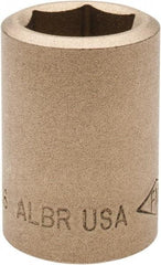 Ampco - 11/16", 1/2" Drive, Standard Hand Socket - 6 Points, 1-7/16" OAL, Aluminum Bronze - Best Tool & Supply