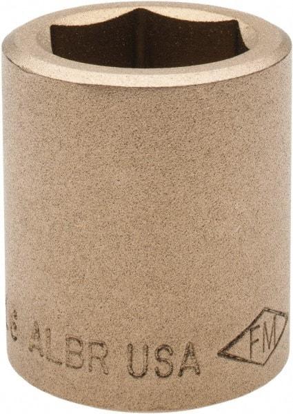 Ampco - 13/16", 1/2" Drive, Standard Hand Socket - 6 Points, 1-7/16" OAL, Aluminum Bronze - Best Tool & Supply