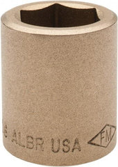 Ampco - 13/16", 1/2" Drive, Standard Hand Socket - 6 Points, 1-7/16" OAL, Aluminum Bronze - Best Tool & Supply