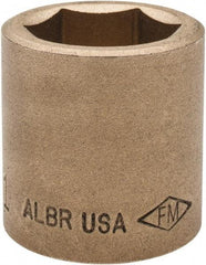 Ampco - 1", 1/2" Drive, Standard Hand Socket - 6 Points, 1-1/2" OAL, Aluminum Bronze - Best Tool & Supply