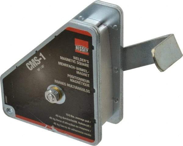 Bessey - 3-3/4" Wide x 1-5/8" Deep x 4-3/8" High Magnetic Welding & Fabrication Square - 100 Lb Average Pull Force - Best Tool & Supply