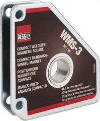 Bessey - 3-3/8" Wide x 5/8" Deep x 3-3/8" High Magnetic Welding & Fabrication Square - 48.5 Lb Average Pull Force - Best Tool & Supply