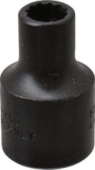 Proto - 1/4", 3/8" Drive, Standard Hand Socket - 12 Points, 1-3/32" OAL, Alloy Steel, Black Finish - Best Tool & Supply