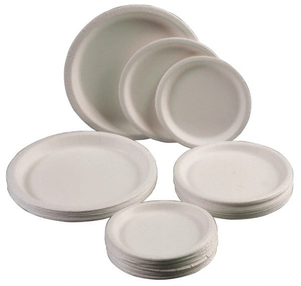 Ability One - Paper & Plastic Cups, Plates, Bowls & Utensils; Breakroom Accessory Type: Paper Plates ; Breakroom Accessory Description: PAPER PLATES,White,9x.75in,1000ct - Exact Industrial Supply