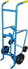 PRO-SOURCE - 1,000 Lb Load Capacity, 55 Gal Drum Hand Truck - 24" Wide x 56-1/2" High, 4 Wheels - Best Tool & Supply