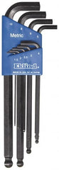 Eklind - 9 Piece L-Key Ball End Hex Key Set - Best Tool & Supply