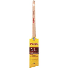 Krylon - 3/8" Angled Nylon/Polyester Angular Brush - 2" Bristle Length, 2-3/16" Wood Rattail Handle - Best Tool & Supply