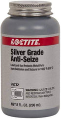 Loctite - 8 oz Can High Temperature Anti-Seize Lubricant - Silver Colored, 1,600°F, Silver Colored, Water Resistant - Best Tool & Supply