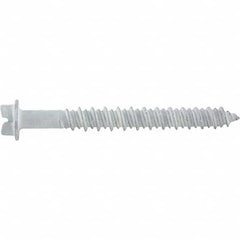 1/4″ Diam, 6 Length Under Head, Hex Drive Concrete Screw & Masonry Fastener Carbon Steel, White StalGard Finish