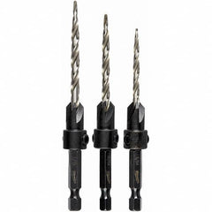 Milwaukee Tool - Countersink Sets Countersink Type: Single Flute Minimum Head Diameter (Inch): 1/8 - Best Tool & Supply