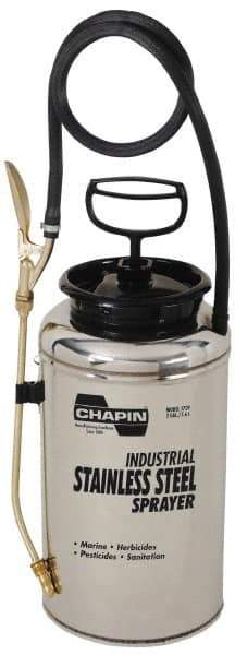 Chapin - 2 Gal Garden Hand Sprayer - Stainless Steel Tank, Wide Mouth, Reinforced Hose, For Industrial Applications - Best Tool & Supply