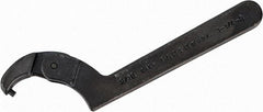 Proto - 1-1/4" to 3" Capacity, Black Oxide Finish, Adjustable Pin Spanner Wrench - 8-1/8" OAL, 3/16" Hook Pin Height - Best Tool & Supply