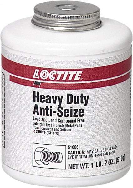 Loctite - 1.2 Lb Brush Top Anti-Seize Lubricant - Graphite, 2,400°F, Black - Best Tool & Supply