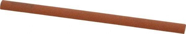 Norton - 4" Long x 1/4" Diam Aluminum Oxide Sharpening Stone - Half Round, Fine Grade - Best Tool & Supply