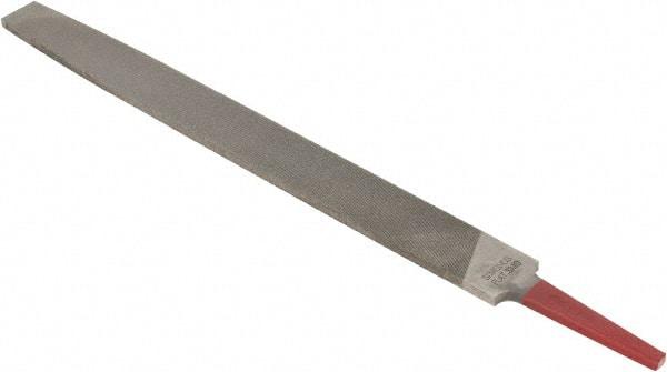 Simonds File - 12" Long, Smooth Cut, Flat American-Pattern File - Double Cut, Tang - Best Tool & Supply