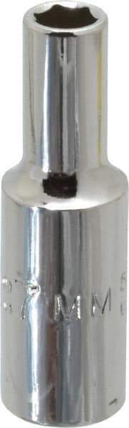 Proto - 3/8" Drive, Deep Hand Socket - 6 Points, 2-1/8" OAL, Chrome Finish - Best Tool & Supply