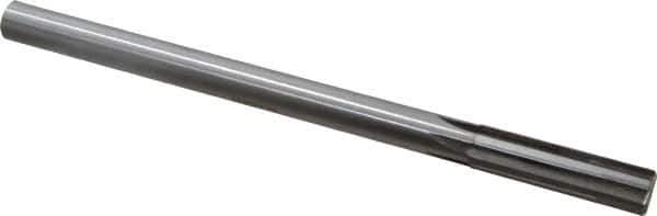 Made in USA - 0.617" Carbide-Tipped 6 Flute Chucking Reamer - Straight Flute, 9/16" Straight Shank, 2-1/4" Flute Length, 9" OAL - Best Tool & Supply